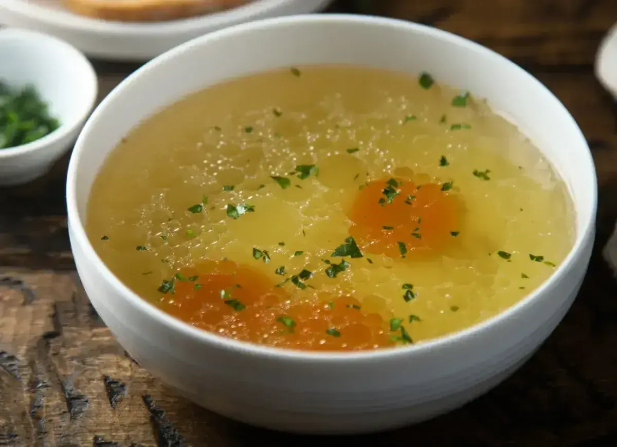 Aromaticzny rosół z marchewką i natką pietruszki. Idealny przepis, jak zrobić rosół, który rozgrzeje serce.