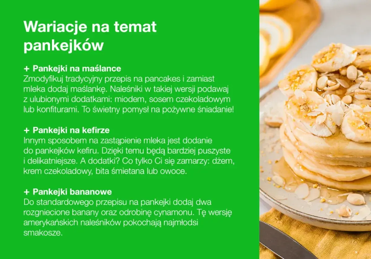 Puszyste pankejki bananowe z miodem i płatkami migdałów. Przepis na pyszne śniadanie.